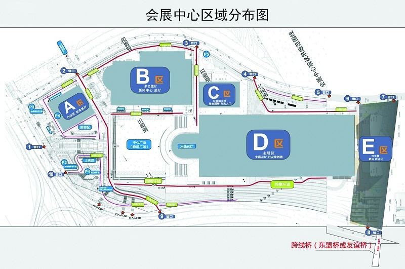 第13屆中國—東盟博覽會參展會展區(qū)域分布圖(圖1)